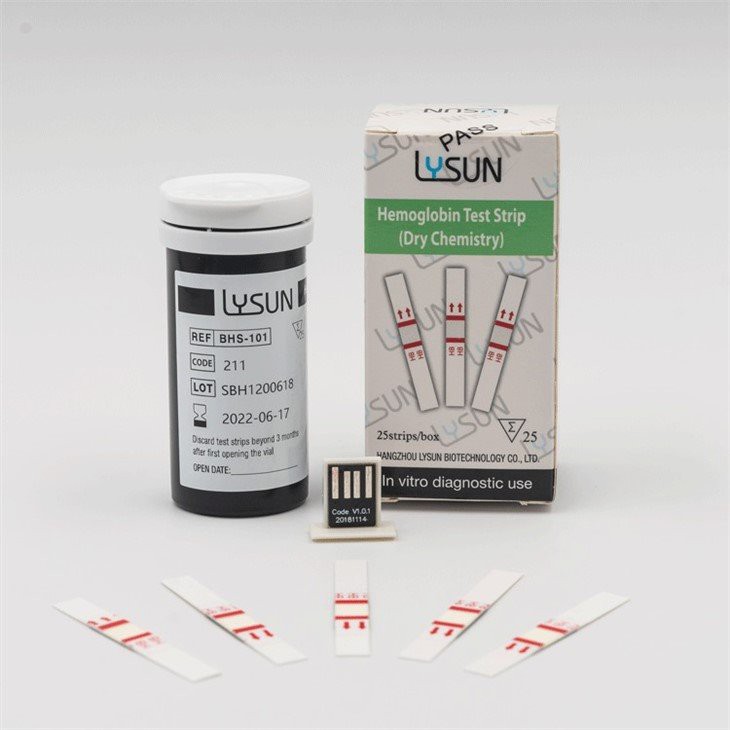 Hemoglobin test meter strip