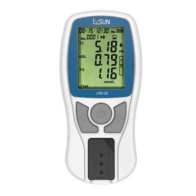 Lysun Blood Analys Lipid Blood Analysis blood meter with strips LPM{0}} کلسترول سنج